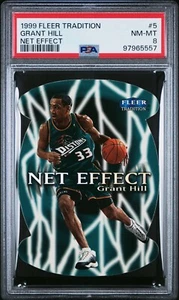 Fleer Tradition Net Effect #5 1999 Grant Hill PSA 8 (pop 2, 7 🔺) - Imagen 1 de 2