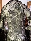 ANTIQUE ESTATE EXQUISITE HAND FRENCH BAYEUX CHANTILLY LACE LARGE SHAWL