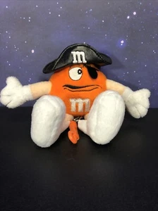 Orange Pirate M&M Plush Stuffed Key Chain Coin Purse 7" - Picture 1 of 5