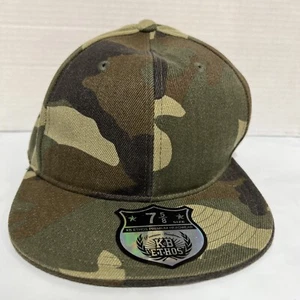 KB Ethos Premium Headwear Camouflage Camo Trucker Fitted Adult Cap Hat 7 5/8 XL - Picture 1 of 11