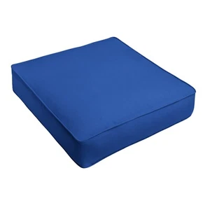 Cojín de silla de asiento profundo para interiores/exterior azul verdadero para sombrillas de lona - Imagen 1 de 4