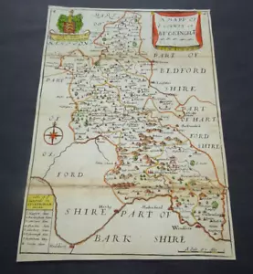 Antique map of Buckinghamshire by Richard Blome 1715 - Picture 1 of 3