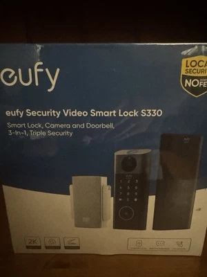 eufy Security Video Smart Lock S330, with door chime in black - Image 1 of 4