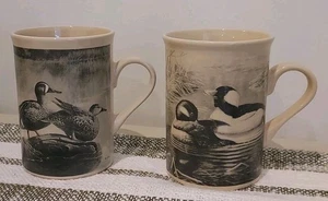 Two (2) DesignPac Field & Stream Coffee Mugs ~ Mia Lane ~ Ducks - Picture 1 of 9
