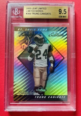 RARE #/50 BGS 9.5 2000 Leaf Limited Edition Rookie Trung Canidate Rams PSA - Image 1 of 2