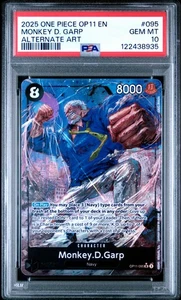 Monkey D. Garp Alternate Art One Piece Op11-A Fist Of Divine Speed 095 NM PSA 10 - Picture 1 of 2