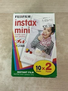 Fujifilm Instax Mini Credit Card Size Photos Camera Film 20 Sheets Sealed - Picture 1 of 6