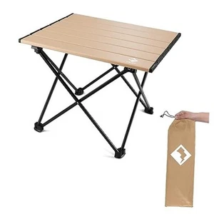 Portable Camping Side Table, Ultralight Aluminum Folding Beach Table with - Picture 1 of 7