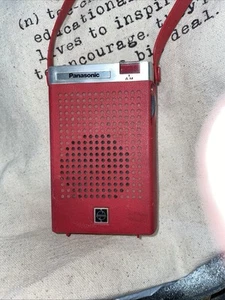 Vintage Panasonic AM Transistor Radio R-1029 Red-Working - Picture 1 of 5