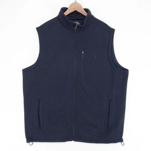 Polo Ralph Lauren Performance Vest Mens 2XLT Navy Sweater Fleece Full Zip - Picture 1 of 10