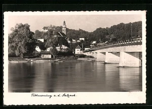 Tittmoning /Salzach, Ortsansicht mit Brücke, Ansichtskarte - Picture 1 of 2