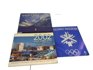 Set of 3 Program / Photo and Books 2002 Salt Lake City Winter Olympic Games - Imagen 1 de 8