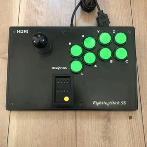 Sega Saturn HORI FIGHTING STICK SS Controller Boxed Good HSS-07 Tested - Picture 1 of 5