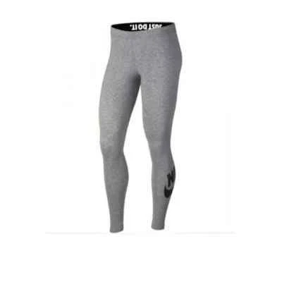 Women's M 🔥 Nike Sportswear Leggings Grey Black Tigh fit AT5446-091 - Image 1 of 2