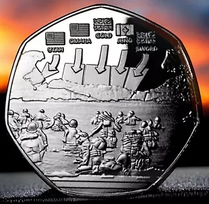 80th Anniversary D-DAY LANDINGS Silver Commemorative Coin. 1944-2024. Normandy - Picture 1 of 5