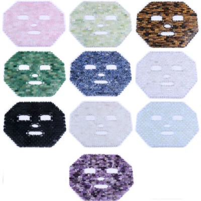 Natural Jade Facial Mask Stone Anti-Aging Sleeping Skincare Amethyst Eye Mask - Image 1 of 4