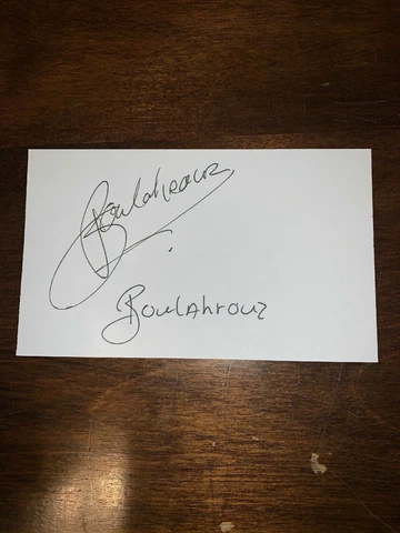 KHALID BOULAHROUZ - SOCCER - AUTOGRAPH SIGNED - INDEX CARD -AUTHENTIC - C325 Cover