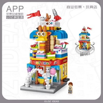 LOZ Building Blocks City Street Toy Shop Bricks Set Display Model Gift Kids Toys - image 1 of 3