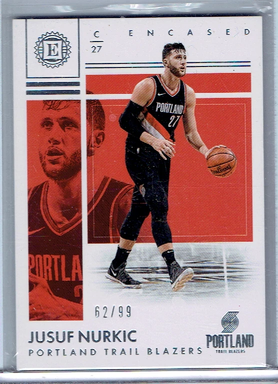 JUSUF NURKIC 2017-18 Panini ENCASED /99 Trail Blazers #32 - Image 1 of 2