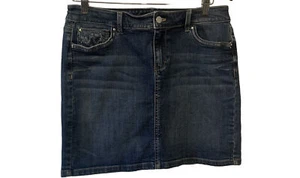 White House Black Market Jeansrock Damen 6 Nieten Taschen Stretch - Bild 1 von 8