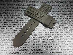 New 22mm Authentic PANERAI Genuine Rubber Tang Strap Black Diver Watch Band I - Picture 1 of 6