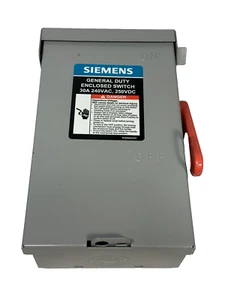SIEMENS general duty enclosed switch box 30A 240AC 250 VDC - Picture 1 of 7