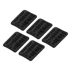 80pcs USB Port Plugs Covers Caps Silicone Anti Dust Protector Black(16pcs/Set) - Photo 1 sur 7