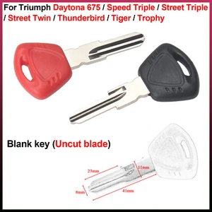 Uncut Blank key - For Triumph Daytona 675/Speed Triple/Street Twin/Tiger/Troph - Picture 1 of 16