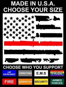 Back Window Distressed American Flag Decal fits trucks cars vans by size - Picture 1 of 13