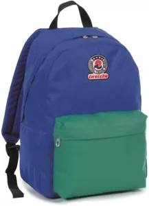 Invicta Zaino Logo Bicolor- Roundast - 25 LT Blue Verde Scuola Tempo Libero - Imagen 1 de 4