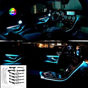64 Color Ambient Light Atmospheric Light Set For Mercedes-Benz C W205 GLC X253 - Foto 1 di 12