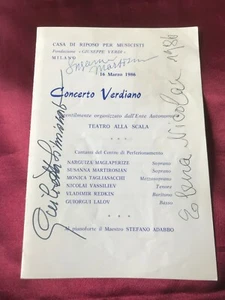 3 Autographs LA SCALA Milano 1986-GIULIETTA SIMIONATO (†2010)-Elena Nicolai (†) - Picture 1 of 3