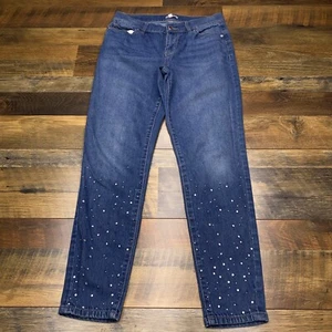 Juicy Couture Womens Skinny Jeans 6 Rhinestone Gem Medium Wash - Picture 1 of 14