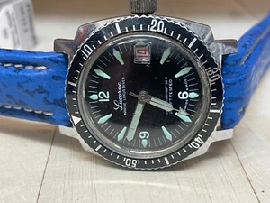 Reloj de buceo de lujo vintage Lucerna Marine 1 joya bisel giratorio SUIZO - Imagen 1 de 6