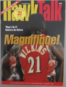 Enero 2001 Dominique Wilkins Programa de Ceremonia de Jubilación Atlanta Hawks - Imagen 1 de 4