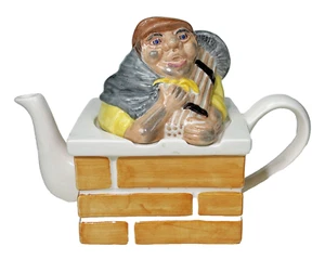Carlton Ware Teapot Chimney Sweep England Ceramic Vtg Novelty Tea Pot - Picture 1 of 9