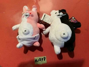 Super Danganronpa 2 Kuttari Plush Doll set of 2 FuRyu Monokuma & Monomi - Picture 1 of 2