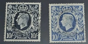 GREAT BRITAIN SC#'S 251-251A KING GEORGE VI- SHADE VARIETIES- USED-1939/1942 - Picture 1 of 1