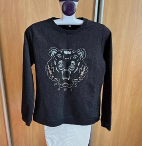Kenzo Kids Tiger With sparkles Sweatshirt Black Size 16A girlish - Picture 1 of 11