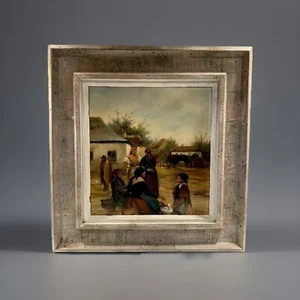 Antique Austrian Oil Painting Of Peasant Women In The Countryside - Picture 1 of 10