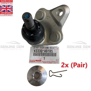 Genuine Toyota Lexus Ball Joints (2x) RH & LH For Prius & CT200h 43330-49185 - Picture 1 of 4