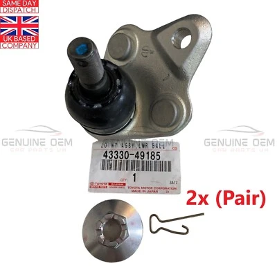 Genuine Toyota Lexus Ball Joints (2x) RH & LH For Prius & CT200h 43330-49185 - Image 1 of 4
