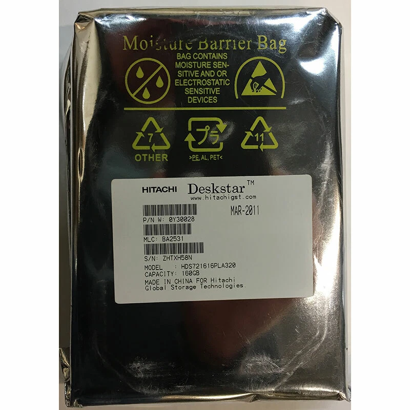 0Y30028 - Hitachi 160GB 7200 RPM SATA 3.5" HDD manufacture refurbished - Image 1 of 1