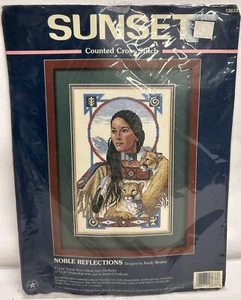 Puesta de sol contado punto de cruz patrón nobles reflejos nuevo por Sandy Bodine - Imagen 1 de 2