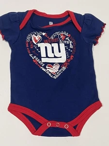 Body NY Giants, talla 3-6 meses 100% algodón, mercancía oficial de la NFL - Imagen 1 de 2