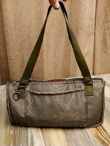 Neu Retro Rautenmuster Schultertasche Handtasche olivgrün bronze Beuteltasche Handtasche - Bild 1 von 8