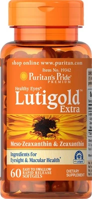 Puritan's Pride Healthy Eyes Luteína Extra con Zeaxantina - 60 Cápsulas Blandas Foto 1 de 4