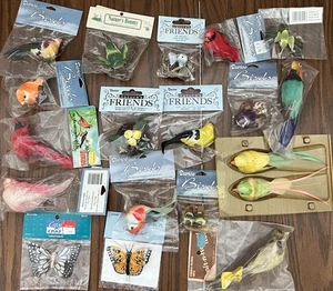 Miniatur Kunst Handwerk Vogel & Schmetterling Posten von 18 insgesamt neu Paket Darice & mehr - Bild 1 von 15