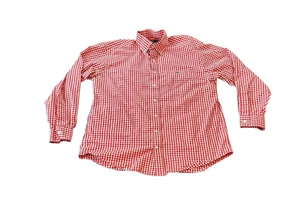 Camisa de vestir para hombre Vineyard Vines ballena grande roja blanca a cuadros abotonada - Imagen 1 de 15
