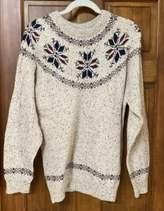 Northern Reflections Womens Sweater Med VTG Northern Isle Knit Wool Blend 41x27 - Picture 1 of 6